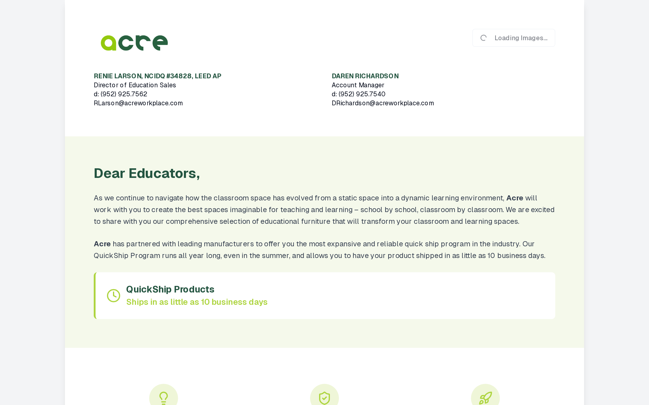 Acre Catalog — Education — desktop preview