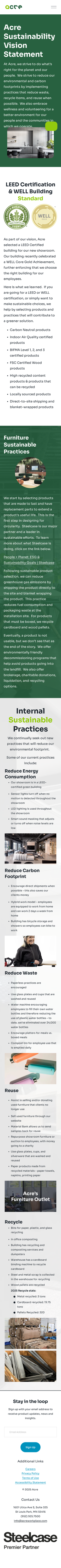 Sustainability — mobile preview